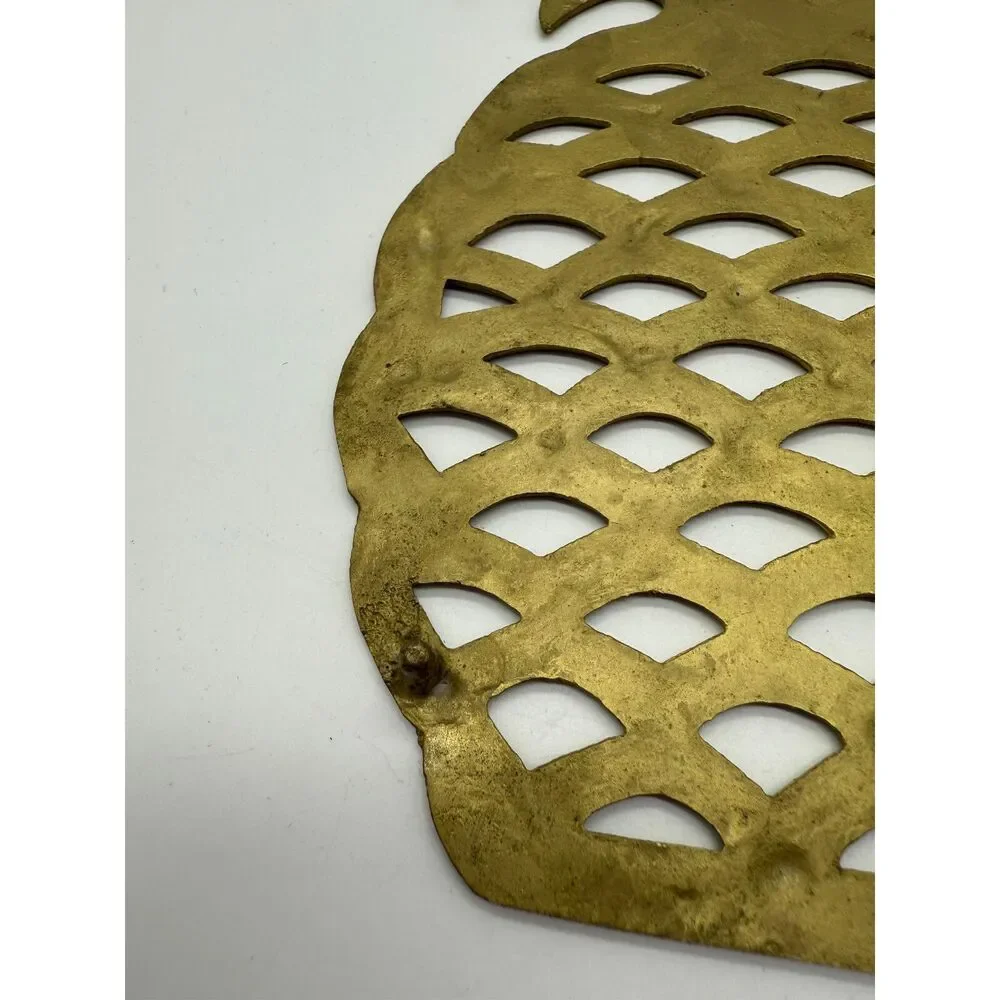 Vintage Solid Brass Trivet Pineapple‎ Design Decor Pot Holder